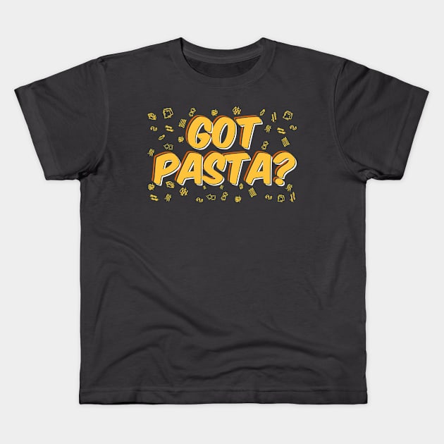 Pasta Food Lover Phrase Gift Idea Kids T-Shirt by PlimPlom